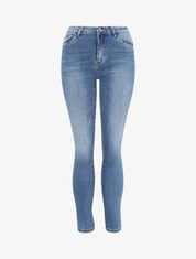 Jean skinny légèrement délavé - Bleu denim - 1