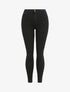Jean skinny uni à taille haute - Noir - 1