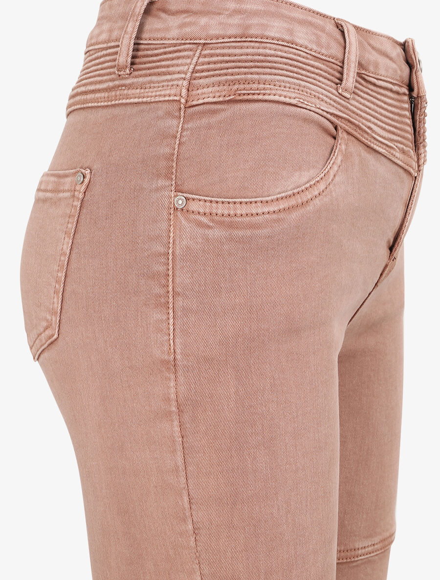 Jean biker skinny à taille haute - Vieux rose - 3