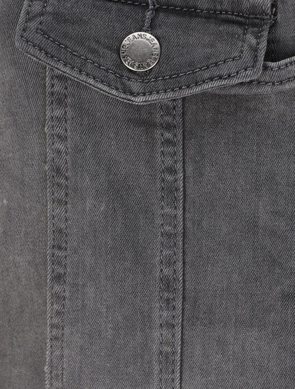 Salopette en jean skinny - Gris - 3