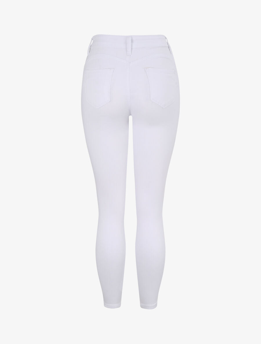 Jean push up coupe skinny - Blanc - 2
