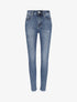 Jean skinny push up à éraflures - Bleu - 4