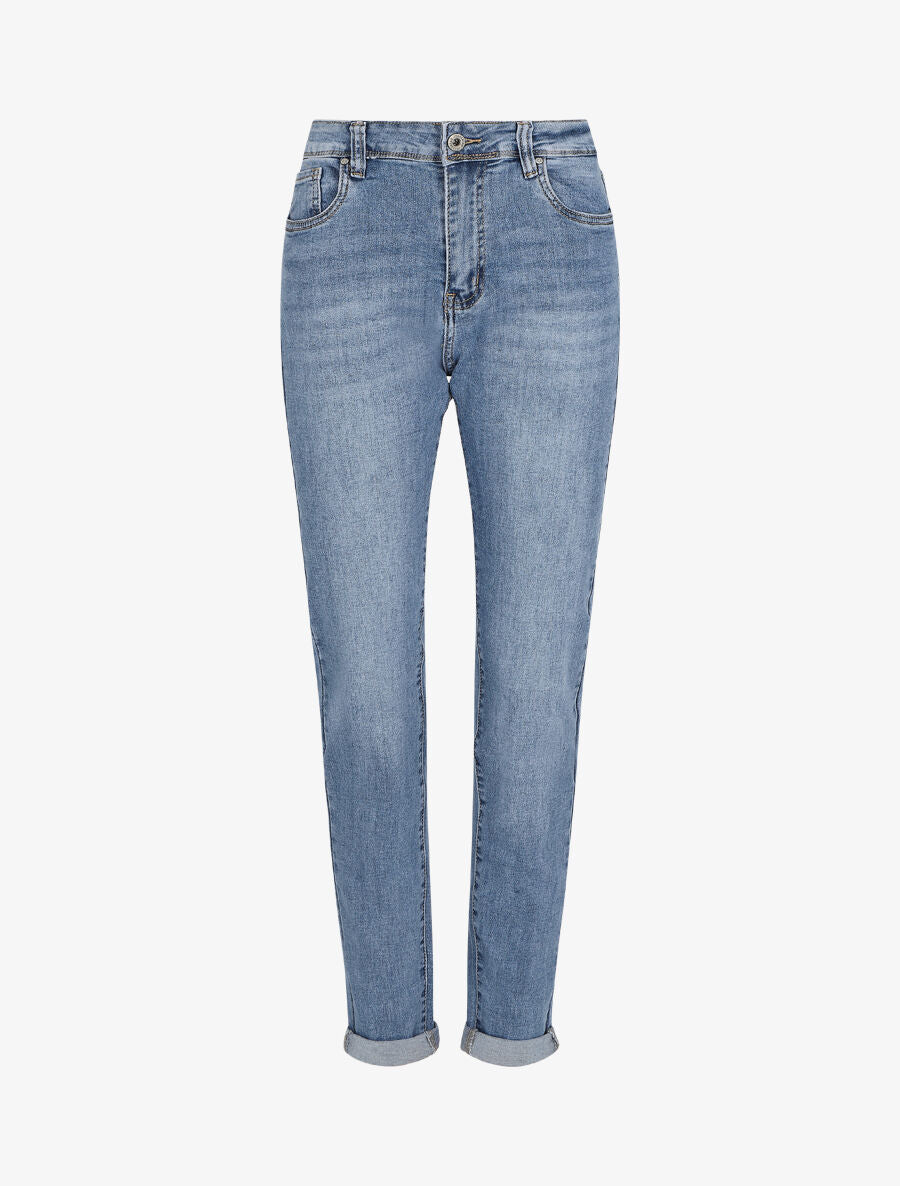 Jean droit à revers - Bleu denim - 4