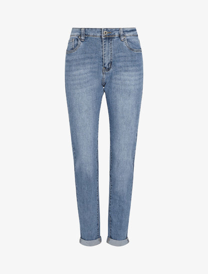 Jean droit à revers - Bleu denim - 4