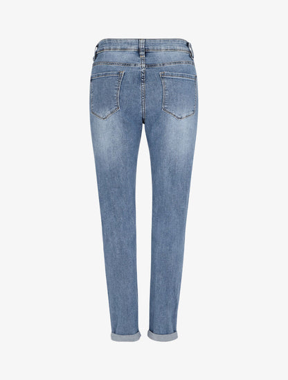Jean droit à revers - Bleu denim - 2