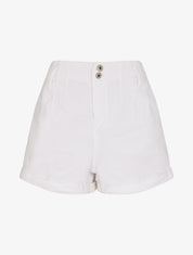 Short trapèze à taille haute - Blanc - 1