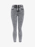 Jean skinny paperbag taille haute - Gris foncé - 1
