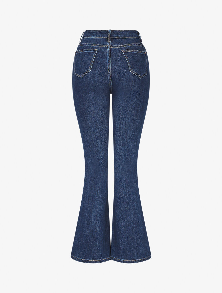 Jean classique coupe flare - Bleu - 2