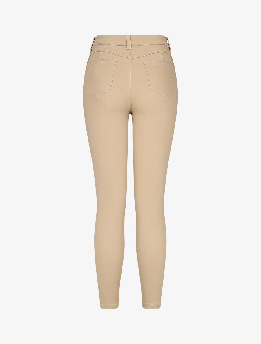 Jean skinny 7/8 push up - Beige - 2
