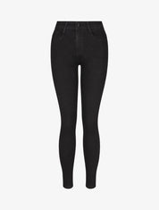 Jean skinny uni taille haute - Noir - 4