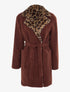 Manteau réversible effet laine bouclette - Terre de sienne - 5