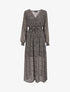 Robe longue cache-coeur à imprimé feuilles d&