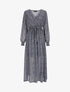 Robe longue cache-coeur à imprimé feuilles d&