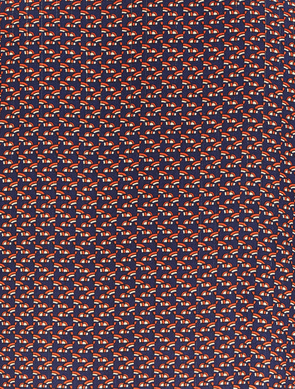 Blouse col lavallière à imprimé graphique - Bleu marine - 4