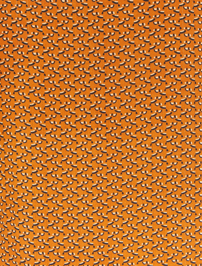 Blouse col lavallière à imprimé graphique - Orange - 4