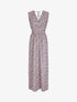 Robe longue à imprimé fleurs du printemps - Lilas - 5