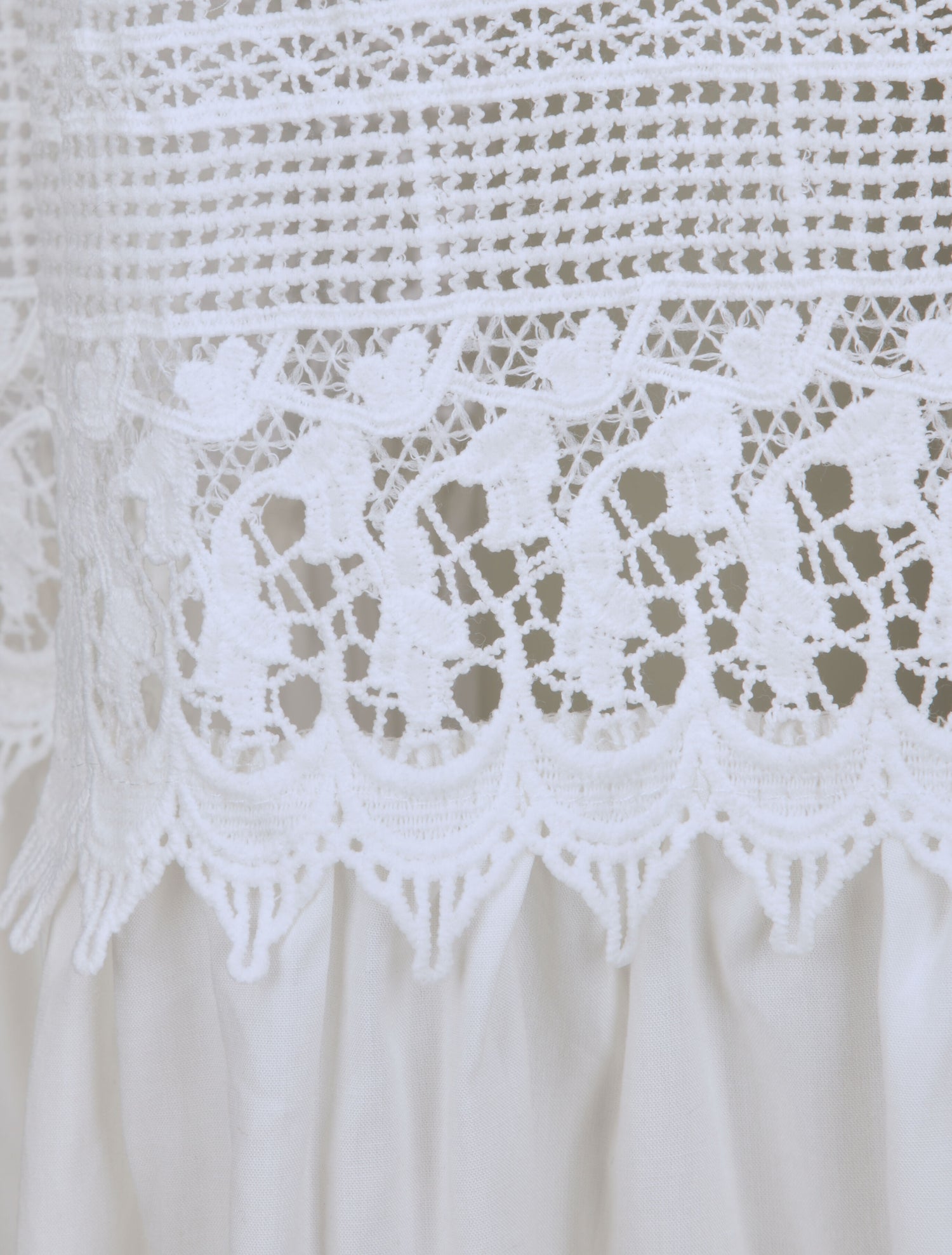 Robe longue cintrée coupe empire - Blanc - 3
