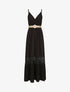 Robe longue cintrée coupe empire - Noir - 4