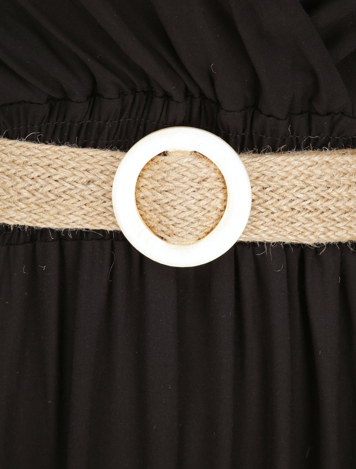 Robe longue cintrée coupe empire - Noir - 3