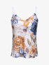 Débardeur carré à motifs fleurs abstraites - Blanc - 1