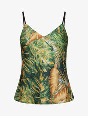 Top imprimé feuilles de palmiers et bananiers - Jaune - 5