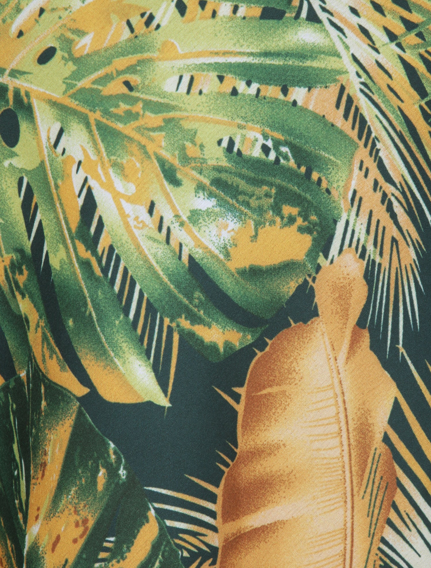 Top imprimé feuilles de palmiers et bananiers - Jaune - 4
