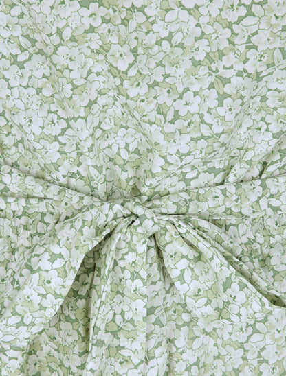 Combishort à imprimé fleuri - Vert - 3