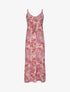 Robe longue empire imprimé cachemire à bretelles - Rose - 1
