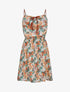 Robe patineuse à imprimé multi-fleurs - Vert - 1