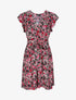 Robe cache-coeur à imprimé fleurs diverses - Noir - 1