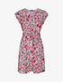 Robe cache-coeur à imprimé fleurs diverses - Blanc - 1