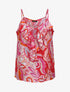 Débardeur carré à motifs tropicaux à col volanté - Fushia - 5