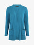 Gilet fin uni à poches plaquées - Bleu canard - 1