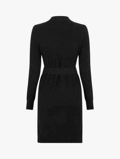 Robe pull courte à col montant - Noir - 2