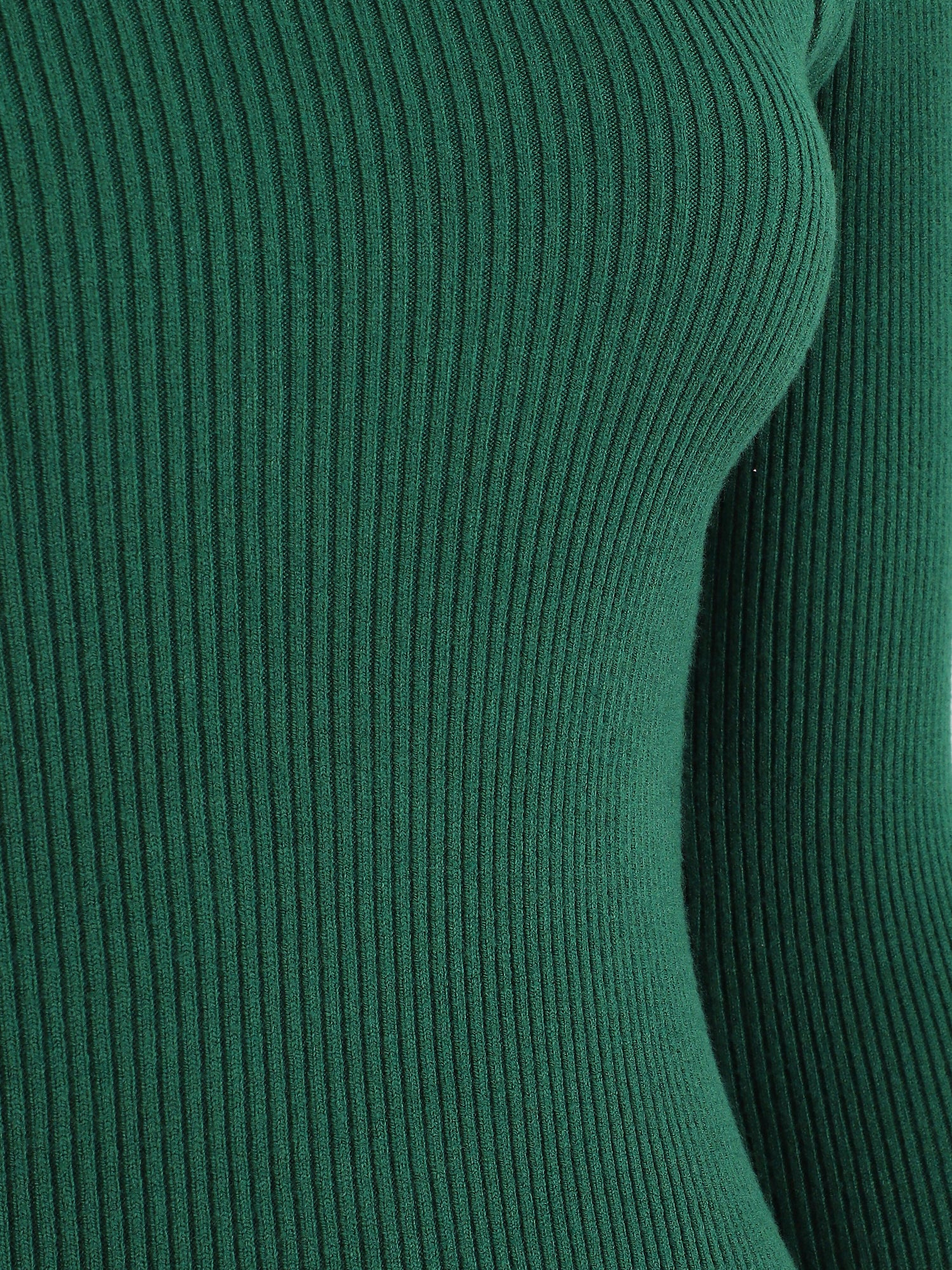 Pull col montant et décolleté ajouré - Vert - 3