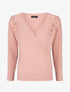 Pull cache-coeur à détail dentelle - Rose - 5