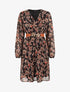 Robe courte évasée imprimé cachemire - Noir - 1