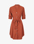 Robe chemise à manches longues et boutons - Rouille - 4