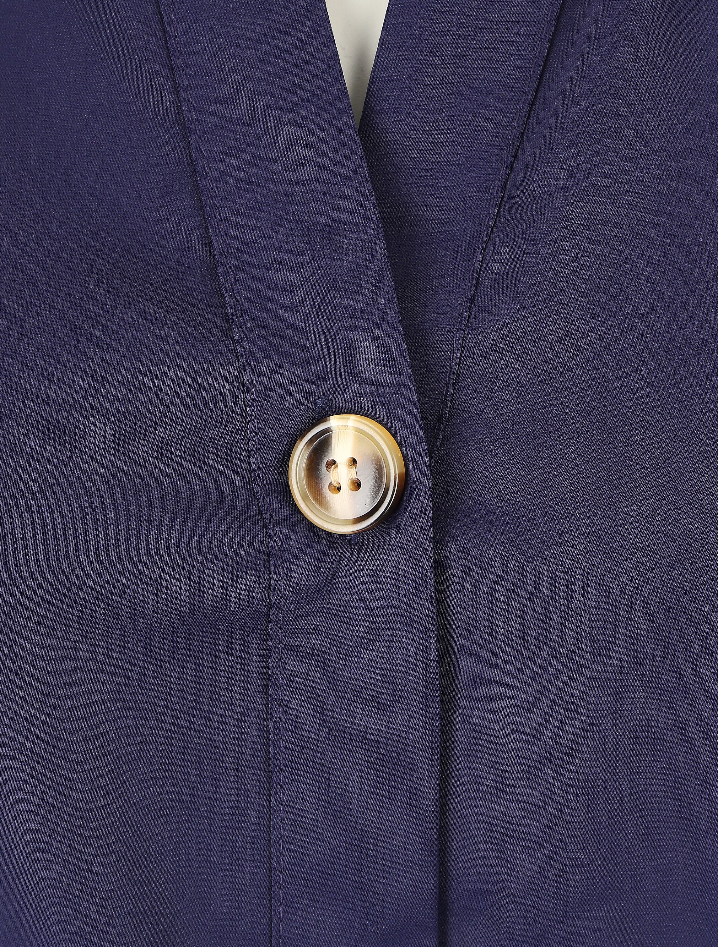 Robe chemise à manches longues et boutons - Marine - 3