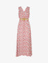 Robe longue à imprimé petites fleurs - Blanc - 1