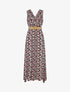 Robe longue à imprimé petites fleurs - Noir - 5