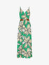 Robe longue à imprimé grandes fleurs - Vert - 5