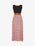 Robe bicolore à imprimé petites fleurs - Blanc - 5