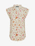 Blouse sans manches à imprimé abstrait - Beige - 5