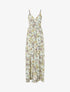 Robe longue imprimé multi-fleurs - Vert d&