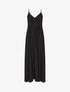 Robe longue droite unie - Noir - 4