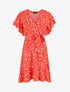 Robe mi-longue coupe patineuse - Rouge - 1