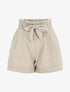 Short paperbag uni - Beige - 1