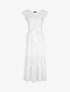 Robe longue unie sans manches à volants - Blanc - 5