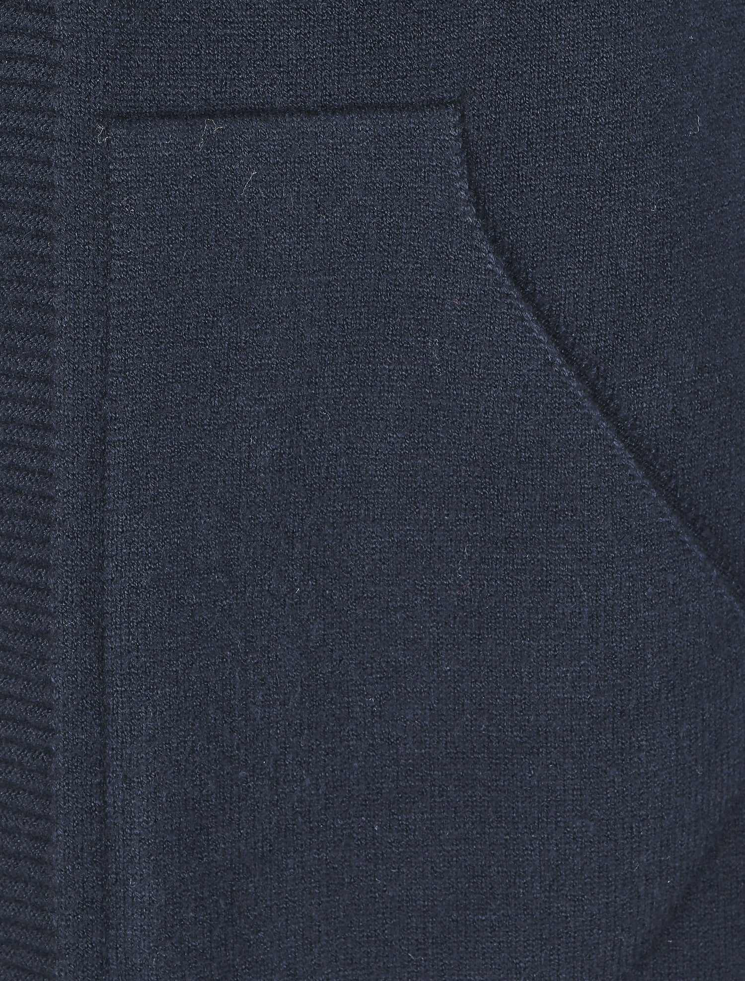 Gilet mi-long à capuche et boutons décoratifs - Marine - 3
